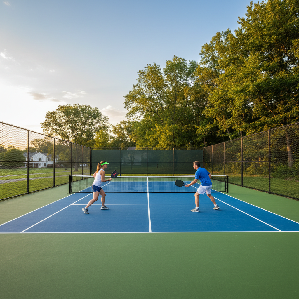 Brand new pickleball court built in New Jersey by NJ Court Pros